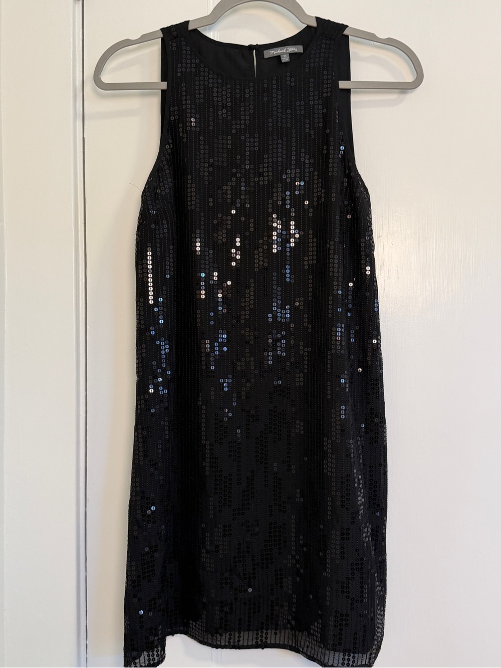 Michael Stars Black Sequin Sleeveless Shift Dress